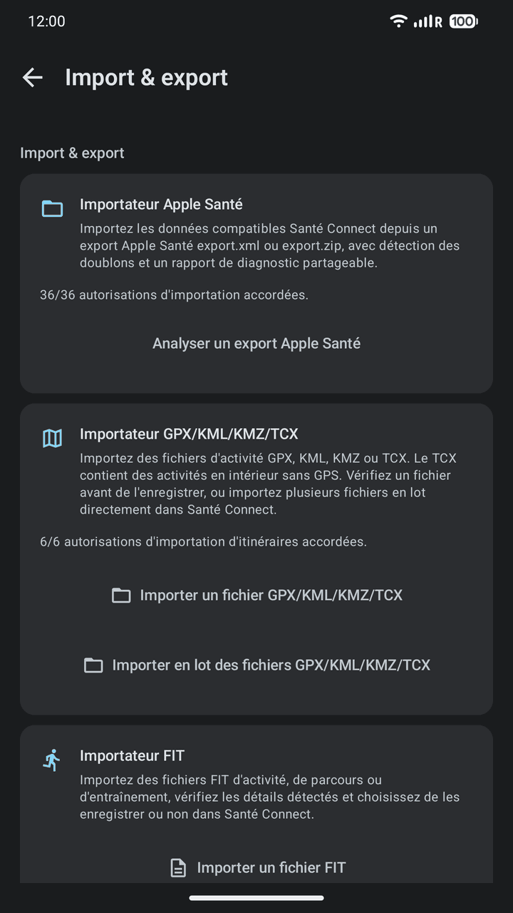OpenVitals: Import & export