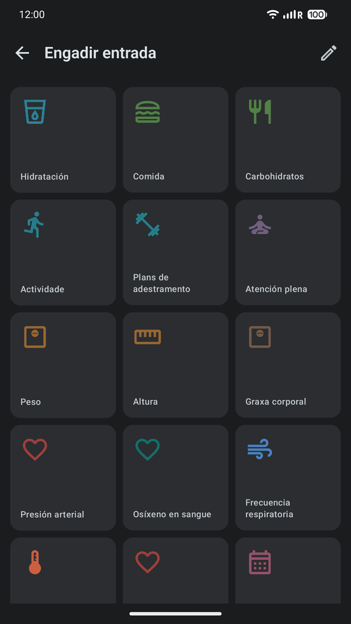 OpenVitals: Engadir entrada
