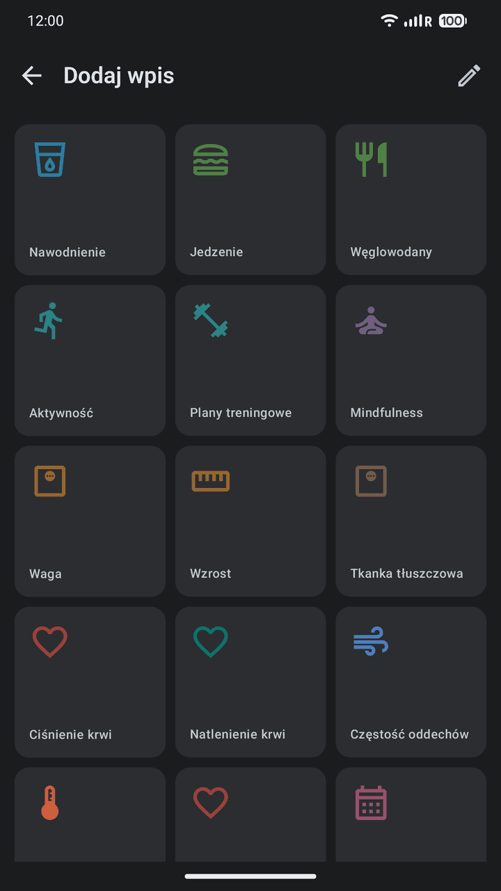 OpenVitals: Dodaj wpis
