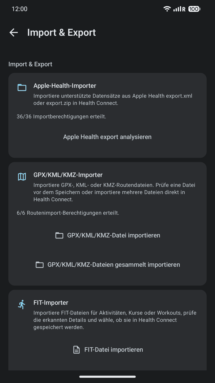 OpenVitals: Import & Export