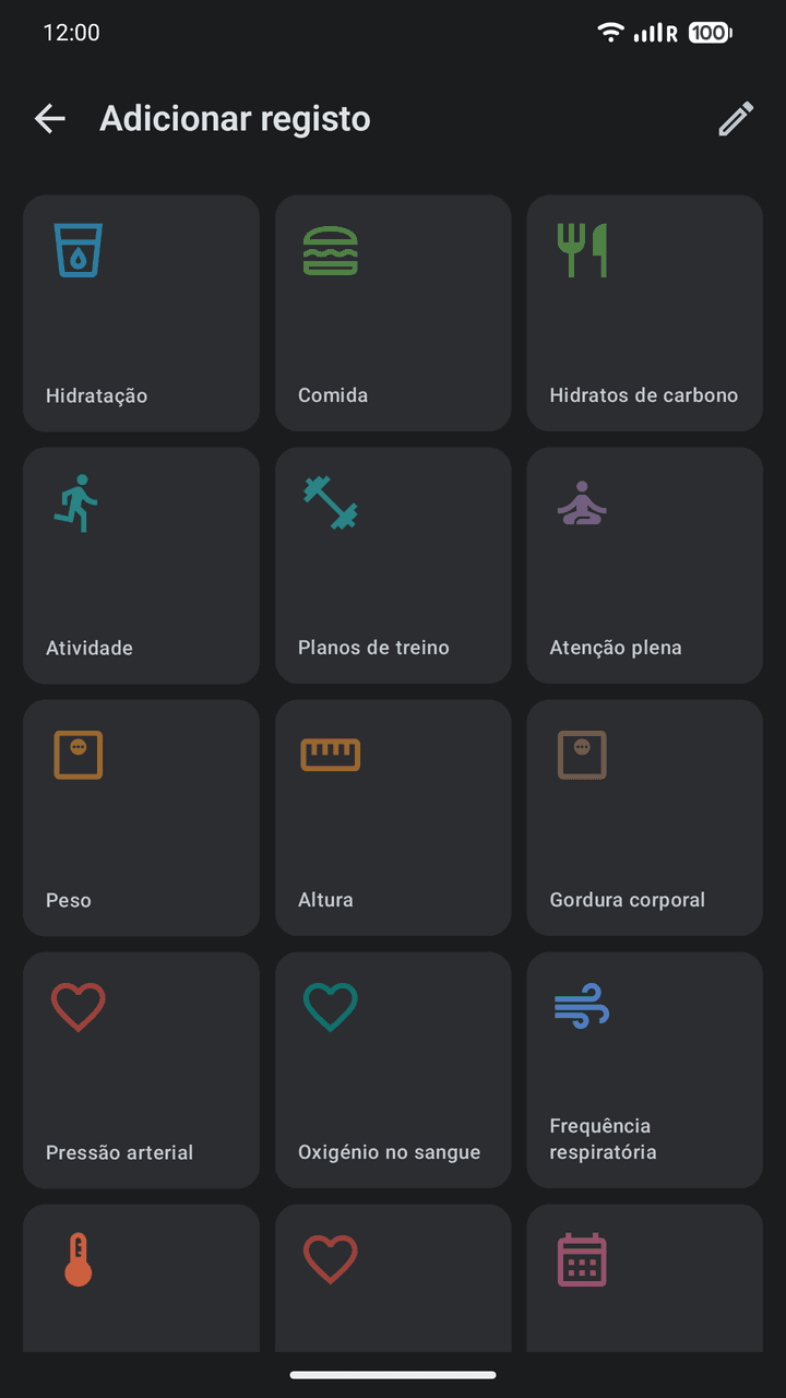 OpenVitals: Adicionar registo